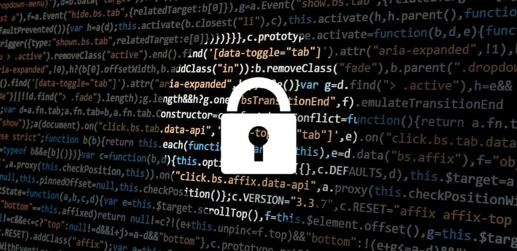 Computer screen with padlock on it.